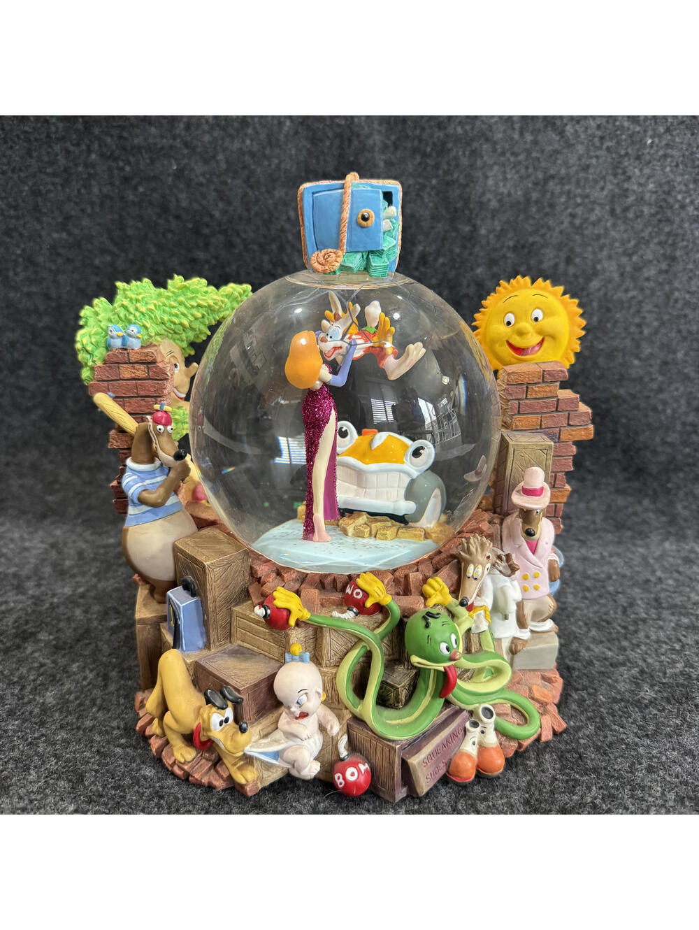 Disney Snow Globe Who Framed Roger Rabbit Music Box Rare